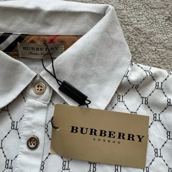NWT Thomas Burberry Monogram Polo Shirt - Picture 10 of 12